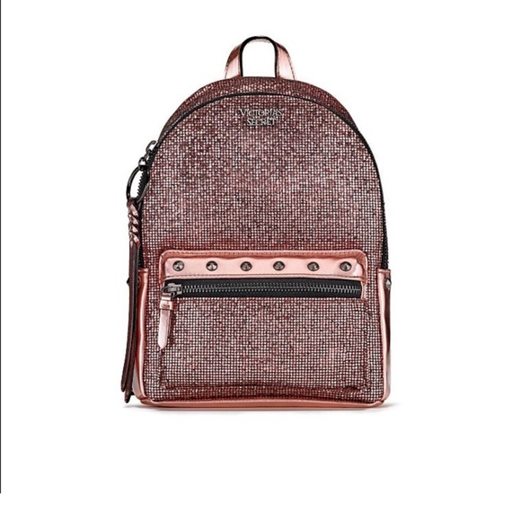 Victoria's Secret Handbags - Victoria's Secret Metallic Rose Gold Mini Backpack